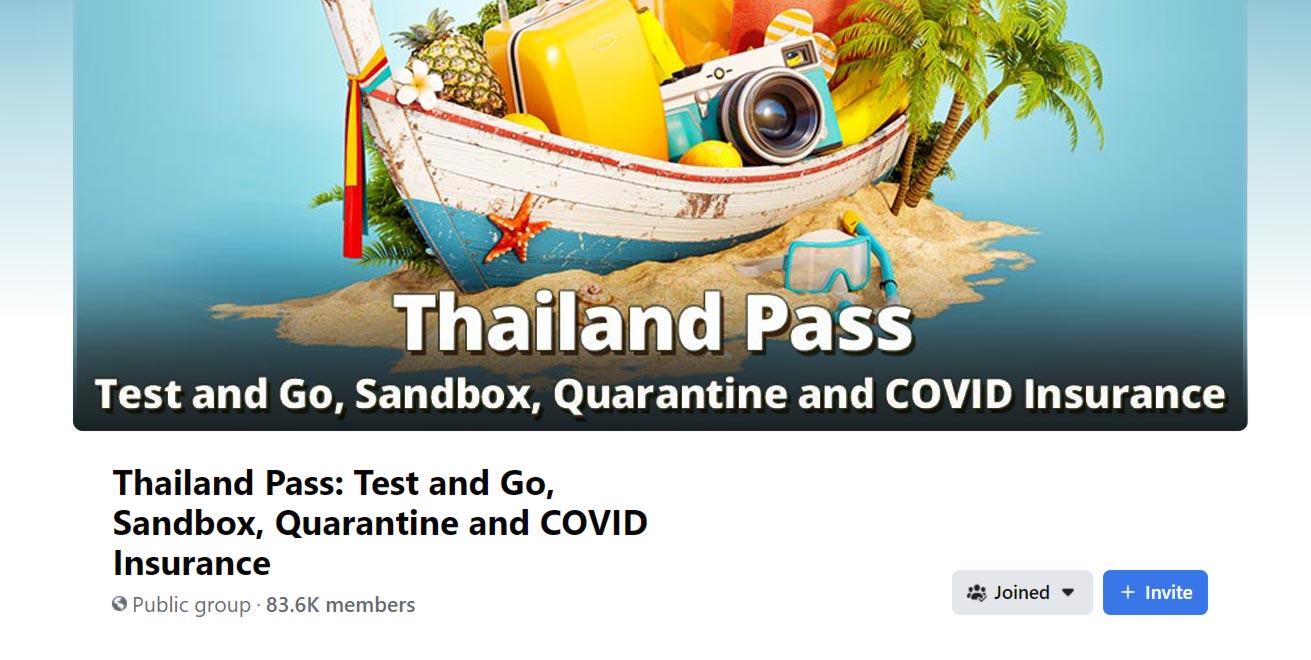 Thailand Pass Facebook Group