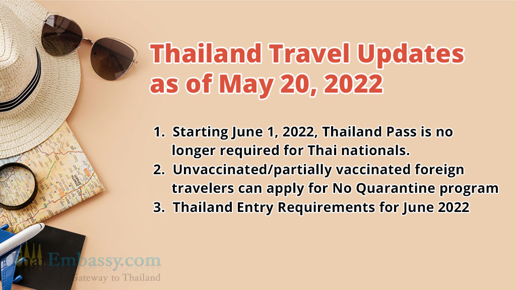 Thailand Travel Updates for May 20